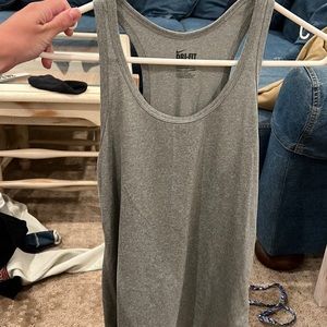 Grey dry fit tank